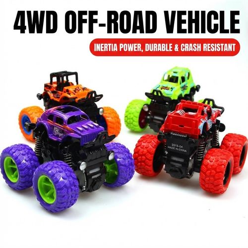 4WD Inertia Off-Road Monster Trucks – Durable Crash-Resistant Toy Cars for Kids
