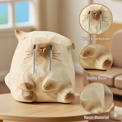 Cute Cat Figurines Set - Adorable Cartoon Kitty Decorative Ornaments for Shelf, Desk | Kawaii Animal Collectible Toys (Blind Box Style)