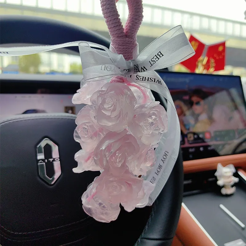 Huazhizi Hanging Rose Soap - Handmade Floral Scented Bar for Shower, Bathroom Decor and Gift