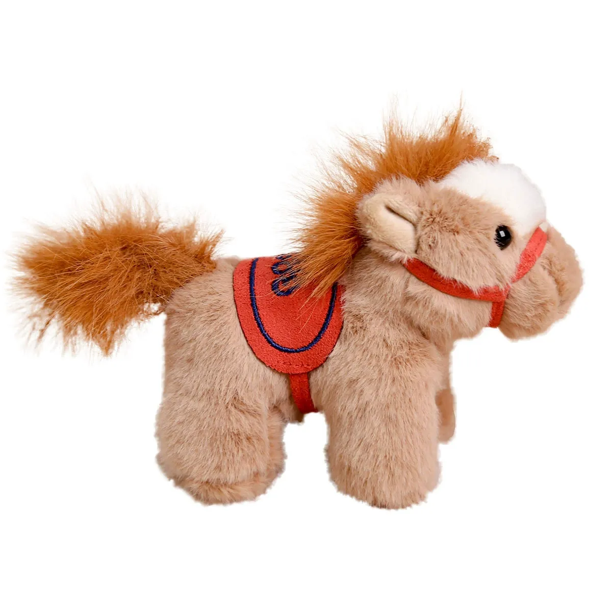 2026 Year of the Horse Plush Keychain: Cute Fluffy Pony Stuffed Animal Bag Charm - Lucky Mascot Gift for New Year