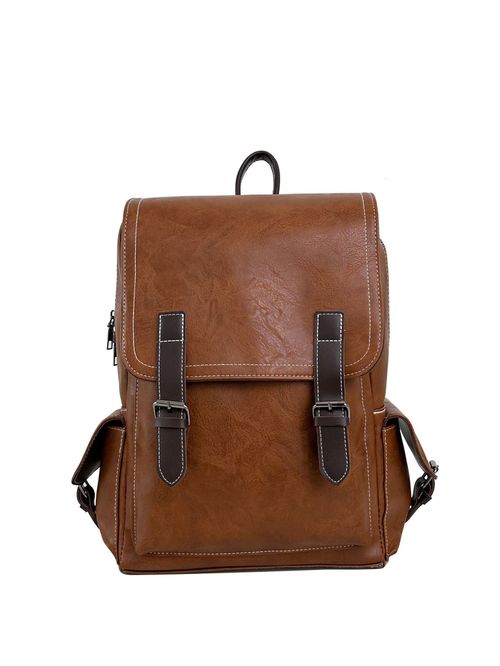 Vintage PU Leather Backpack