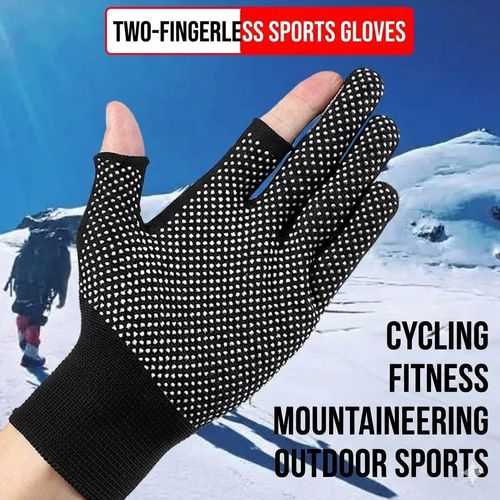 Two-Fingerless Anti-Slip Gloves for Express Packing & Sorting – Touchscreen Breathable Work Gloves