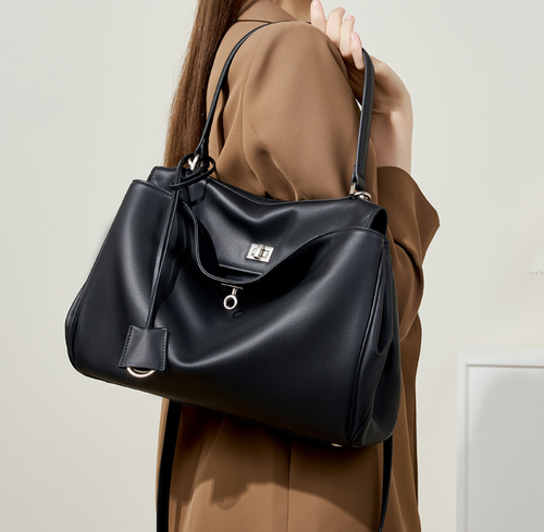 Smooth Calfskin Shoulder Tote Bag