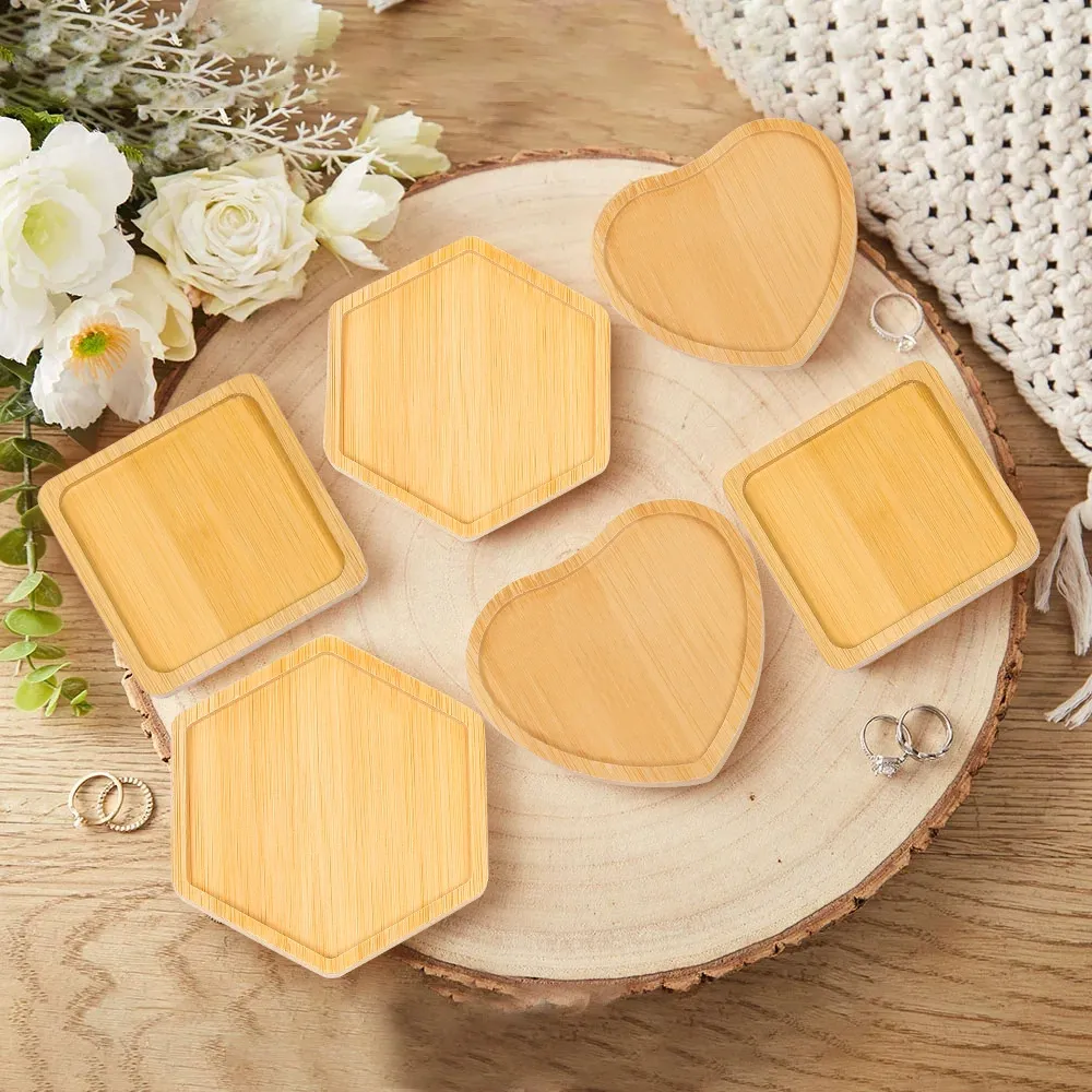 Natural Bamboo Square Serving Tray - Multipurpose Food or Drink Organizer for Kitchen, Dining & Home Decor
