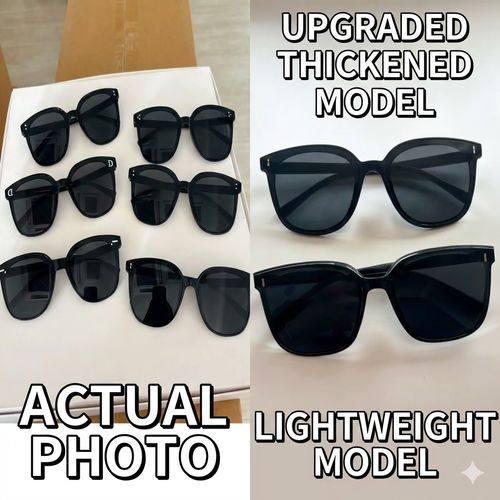 Wholesale Bulk UV400 Sunglasses – Classic Oversized Black Square Shades for Women, Anti-Glare Eyewear