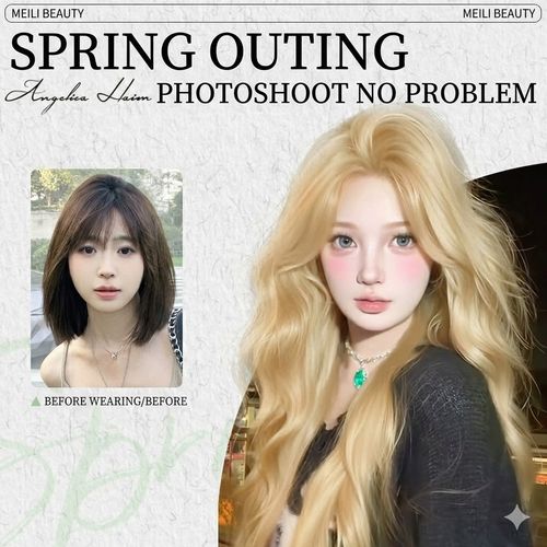 Long Wavy Light Blonde Wig - Natural Soft Heat Resistant Synthetic Hair Wig for Women Daily or Party Use