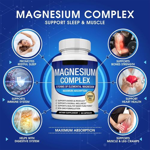 Toplux Magnesium Complex 8 Essential Magnesium Supplement 1000mg