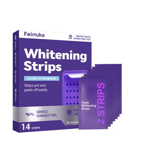 Purple Whitening Strips Dry Patches for Teeth Stain Removal, Brightening, and Cleaning