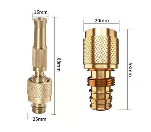 High Pressure Brass Water Hose Nozzle(4,6 gun + 4,6 connector)