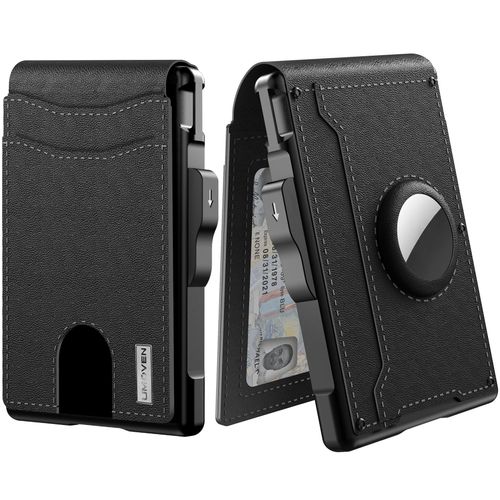 Wallet Men's Long Card Holder Large Capacity Card Slots Flip Cover Carbon Fiber Metal Case Anti-theft Card