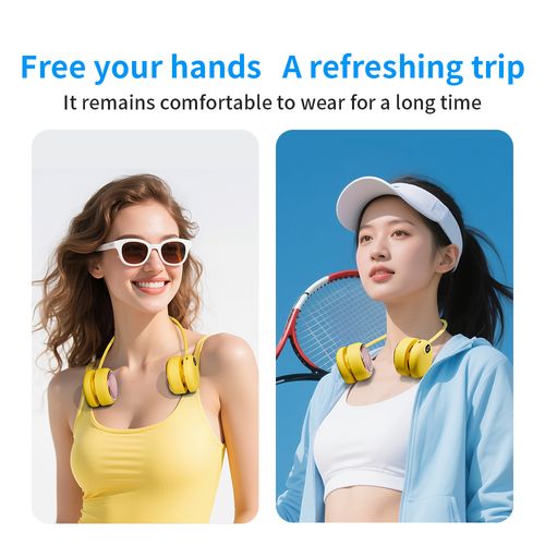 Custom Outdoor Sport Office Rechargeable Handing Fan for Cute Gift Lightweight Wearable Neck Fan Portable Cooling Fan