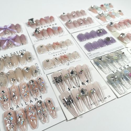 The new handcrafted, custom-made press-on nails are reusable, offering a high-end, luxurious feel.