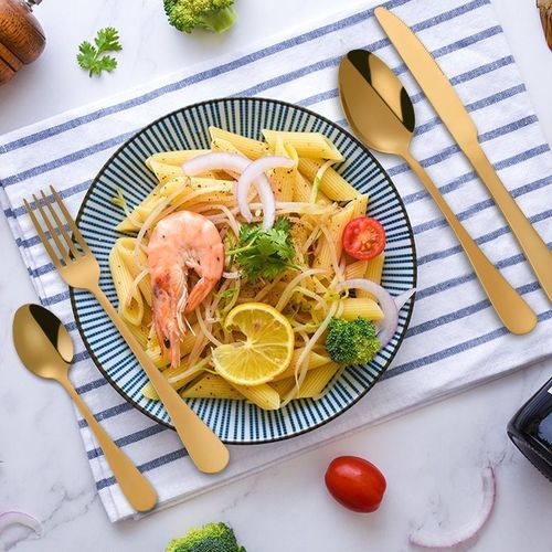 A 24-piece cutlery set, suitable for weddings, festive banquets, Christmas parties, and gift-giving.