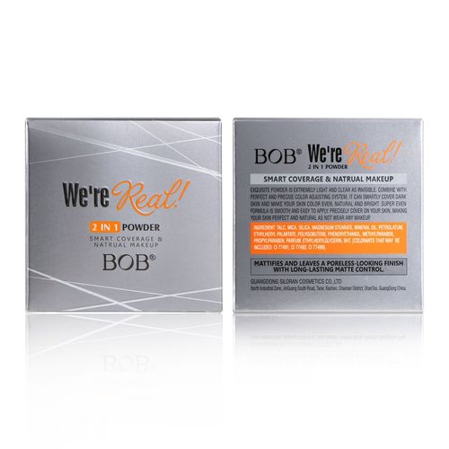 Matte Double-layer Powder Cake Set Makeup Makeup, Control Oil Concealer for a Long Time, Moisturize Brighten Dry Wet Purposes.