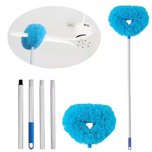 Ring Shaped Fan Blade Cleaning Duster Furniture Ceiling Washable Cleaning Brush Extension Long Pole Microfiber Duster