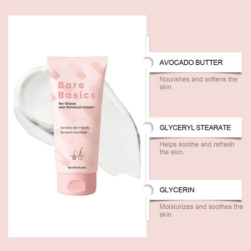 150g Natural Hair Removal Cream Safe Gentle Armpit Face Body Intimate Areas Hair Removal Cream Painless Depilatory for Men Women