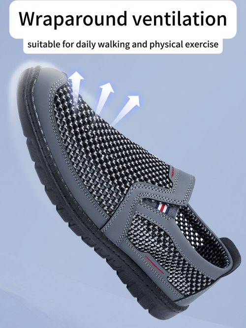 Limited sizes available. Men's breathable mesh casual shoes with rubber soles, an ideal choice for men.