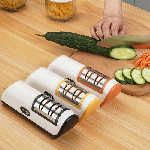 Electric Knife Sharpener, Knife Sharpener for Kitchen Knives with Quick Sharpening and Polishing Function