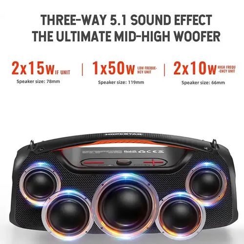 A60 Hopes Tar Horn Outdoor 100W Subwoofer Speaker Blue Tooth Speakers Bass High Quality Loud Portable Audio Player