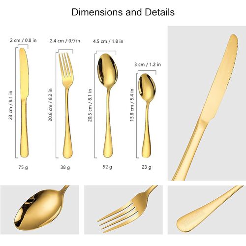 A 24-piece cutlery set, suitable for weddings, festive banquets, Christmas parties, and gift-giving.