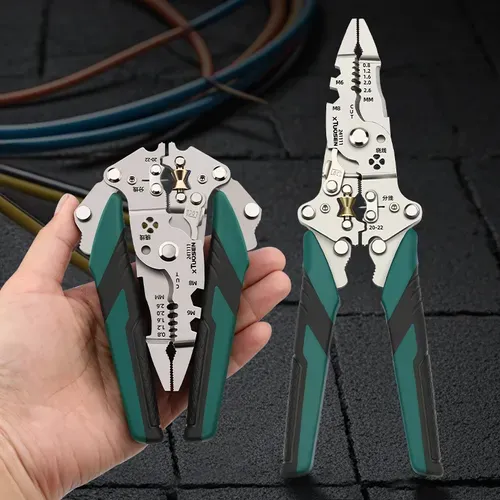 Foldable cable cutting and stripping multifunctional combination tool