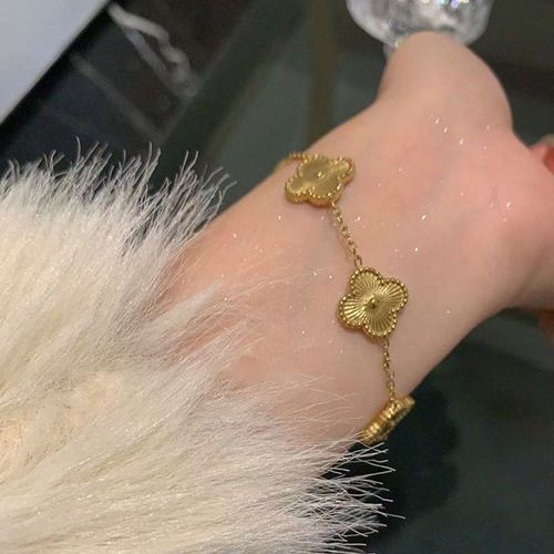 Made of titanium steel, non-fading~ Roman numeral delicate bracelet and bangle set (three-piece set)