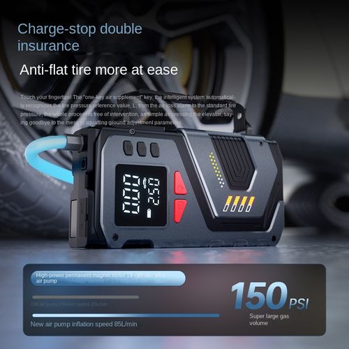 6000mAh Powerful Portable Air Compressors 150PSI Emergency Jump Starter Car Tire Inflation with Battery Booster Air Pump Mini