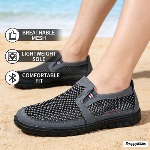 Limited sizes available. Men's breathable mesh casual shoes with rubber soles, an ideal choice for men.