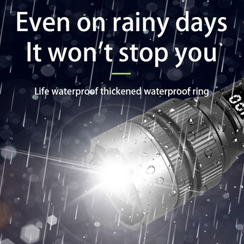 Super Power White LED Light Tactical Flashlight Long Distance 1000 Meter Flash Type C Rechargeable for Outdoor Bright Lighting