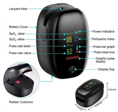 finger clip home blood oxygen saturation monitoring gemstone oximeter