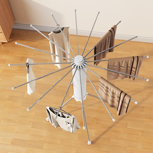 Floor Standing High Quality Fashion Space Saving Free Installed Tripod Octopus Rotating Folding Drying Clothes Racks
