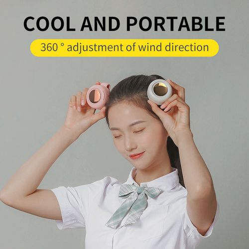 New Design Waist Hanging Whirlwind Fan Portable Leafless Clip-On Neck Waist Fan USB Air Cooler Hanging Neck Fan for Traveling