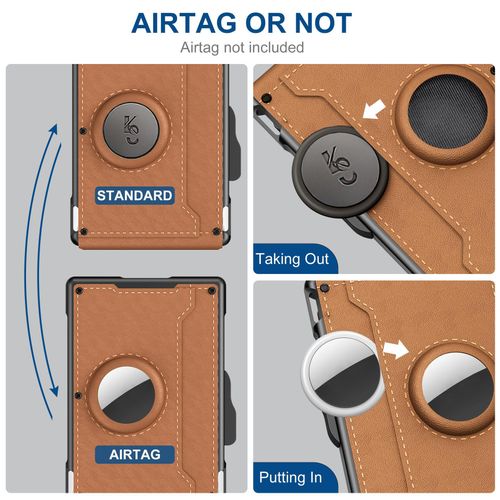 Wallet Men's Long Card Holder Large Capacity Card Slots Flip Cover Carbon Fiber Metal Case Anti-theft Card