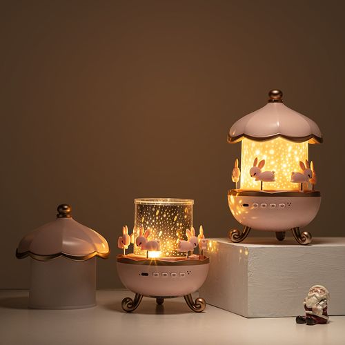 Projector Carousel Decoration Rotary Kindergarten LED Baby Light Kids Bedroom Music NightLight