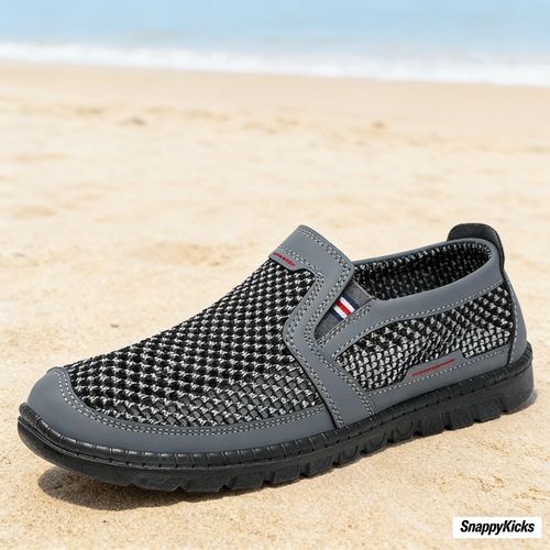 Limited sizes available. Men's breathable mesh casual shoes with rubber soles, an ideal choice for men.