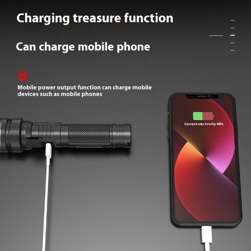 Super Power White LED Light Tactical Flashlight Long Distance 1000 Meter Flash Type C Rechargeable for Outdoor Bright Lighting