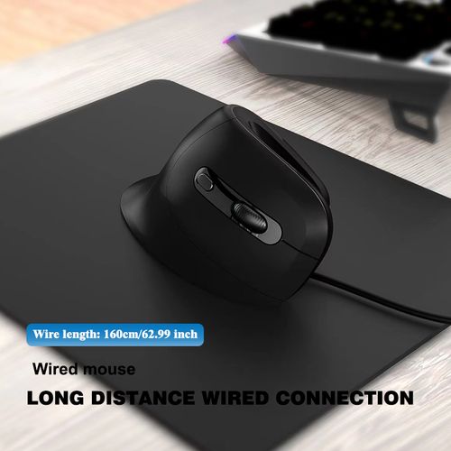 2.4g Wireless Optical Mouse Ergonomic Computer Mouse with Right Hand Orientation for Home Office Vertical Mice