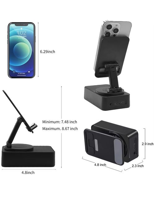 360 Rotating Folding Tablet Phone Holder RGB Wireless Bluetooth Speaker
