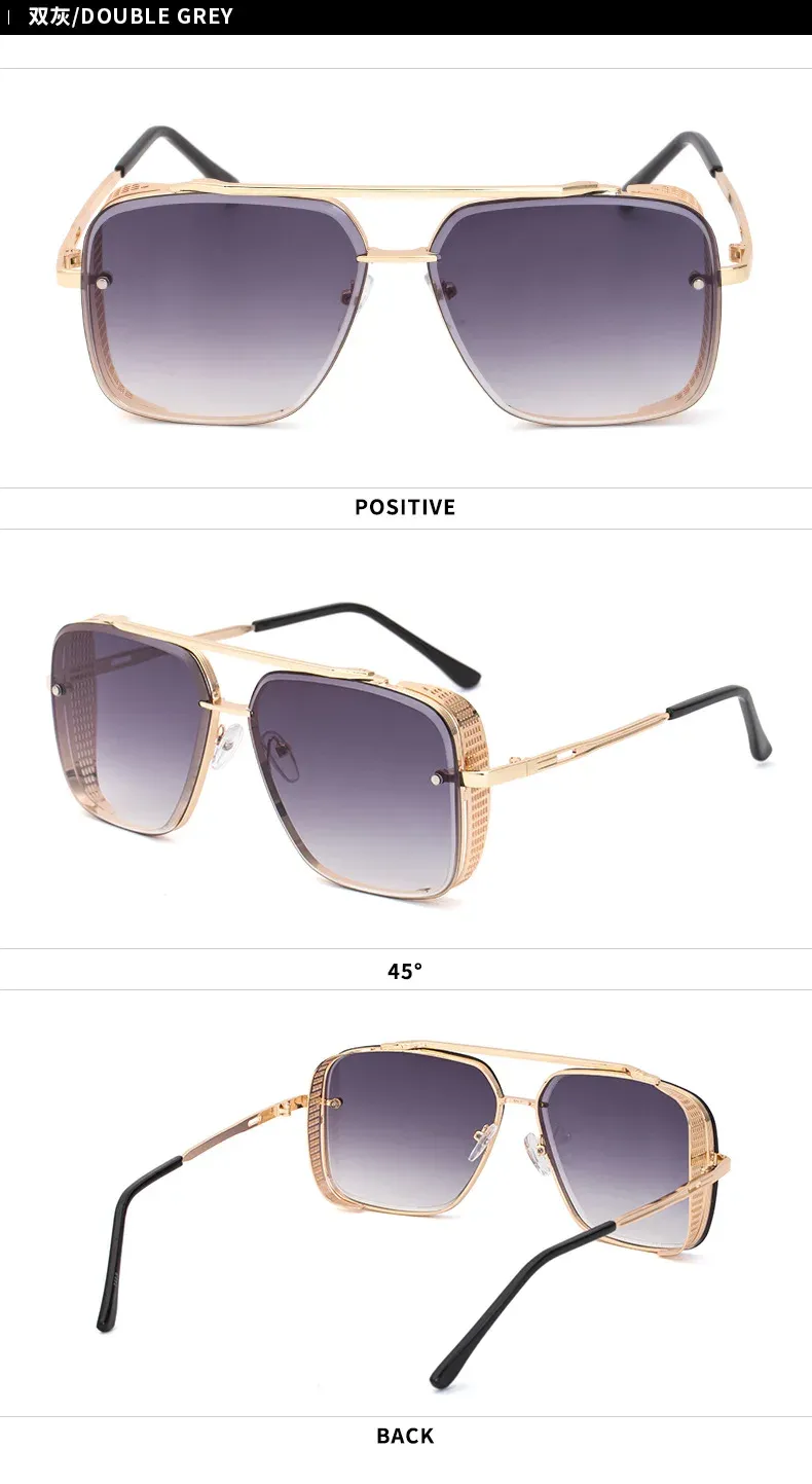 New Fashion UV400 Lens Metal Steampunk Round Sunglasses