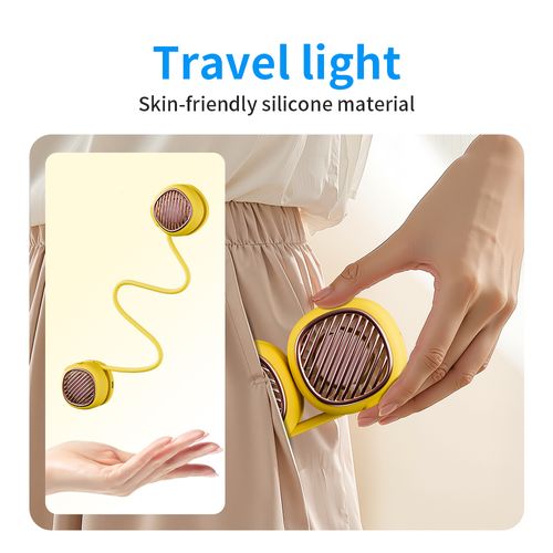 Custom Outdoor Sport Office Rechargeable Handing Fan for Cute Gift Lightweight Wearable Neck Fan Portable Cooling Fan