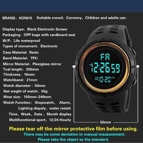 2025 Direct Supply Wholesale Men's Digital Watches Manufacturers Outdoor Large Circular Sports Mens Watches Water Resistant