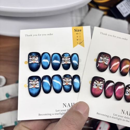 The new handcrafted, custom-made press-on nails are reusable, offering a high-end, luxurious feel.