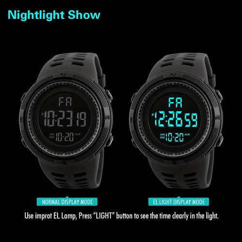 50% OFF Waterproof, shockproof, large-screen, multi-functional sports electronic watch.