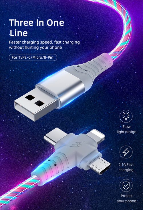 Colorful multi-purpose charging rope