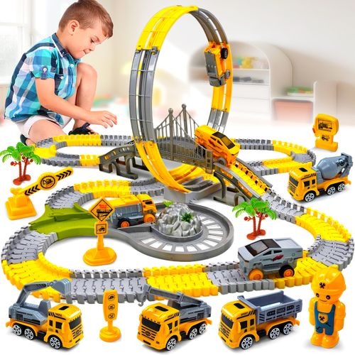 Children Magic Climbing Track Toy Engineering Car Kids Educational Toys Tra