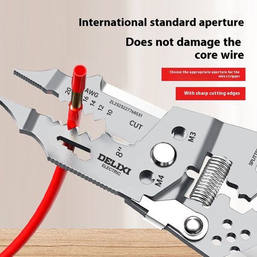 New style multi-functional 28-in-1 electrical wire stripper, special tool for electricians for wire cutting and stripping.
