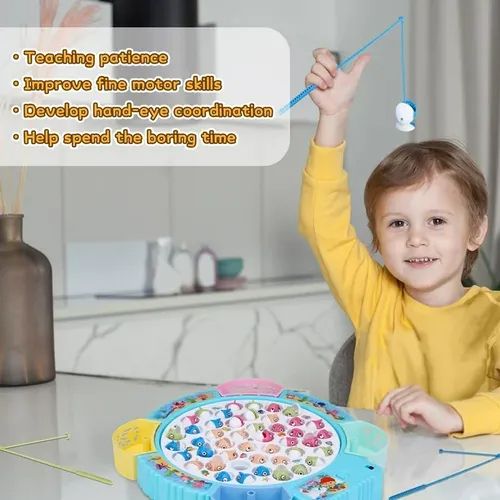 Children's electric rotary fishing toys Multi-functional educational toys Parent-child interaction multiplayer toys