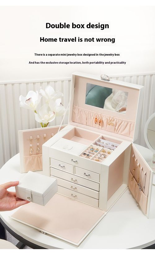 🔥light luxury storage, jewelry box, necklace box, storage box, leather, multi-functional storage box🔥