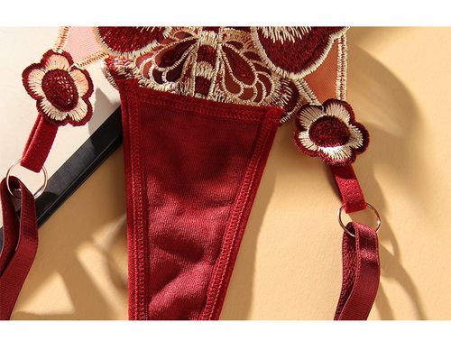Butterfly - element thong panties for women, sexy and hot, with see - through embroidery, adjustable low - rise, seductive Japanese - style women's underwear