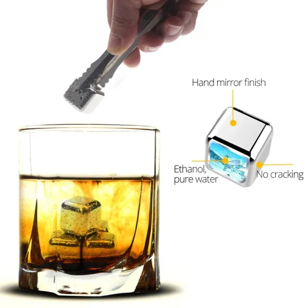 Crafted for connoisseurs, these sleek cubes chill your drink instantly without dilution, preserving the bold flavors and aromas you love.